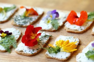 Edible Flower Canapes