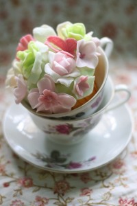 flower cupcake teacup