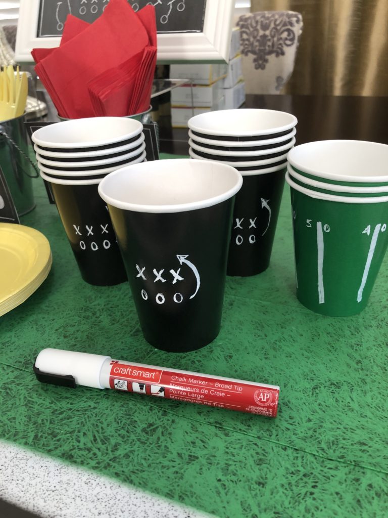 Kid's Super Bowl DIY - Football Play Cups