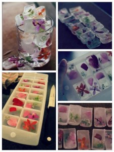 edible flower ice cubes