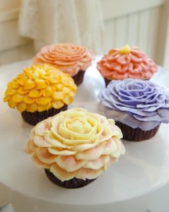 flower cupcakes