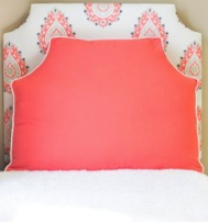 coral headboard pillow